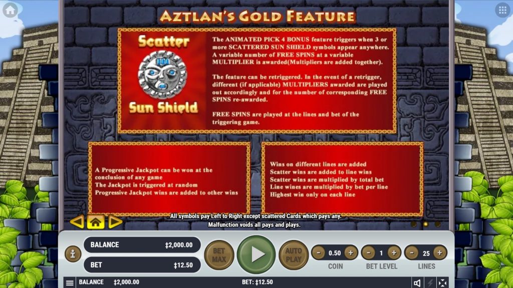 สัญลักษณ์ Scatter ในเกมส์ Aztlan's Gold
